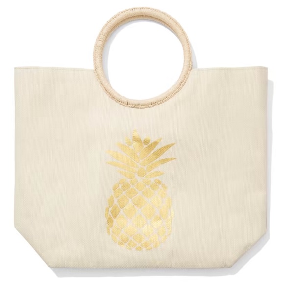 New York & Company Handbags - 🔴5/$25🔴 NWT New York & Company Pineapple Raffia Tote Bag
